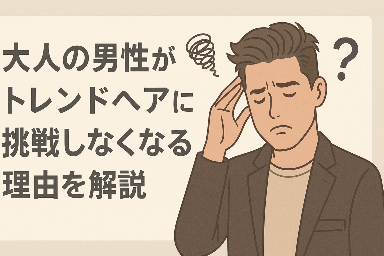 大人の男性がトレンドヘアに挑戦しなくなる理由を解説